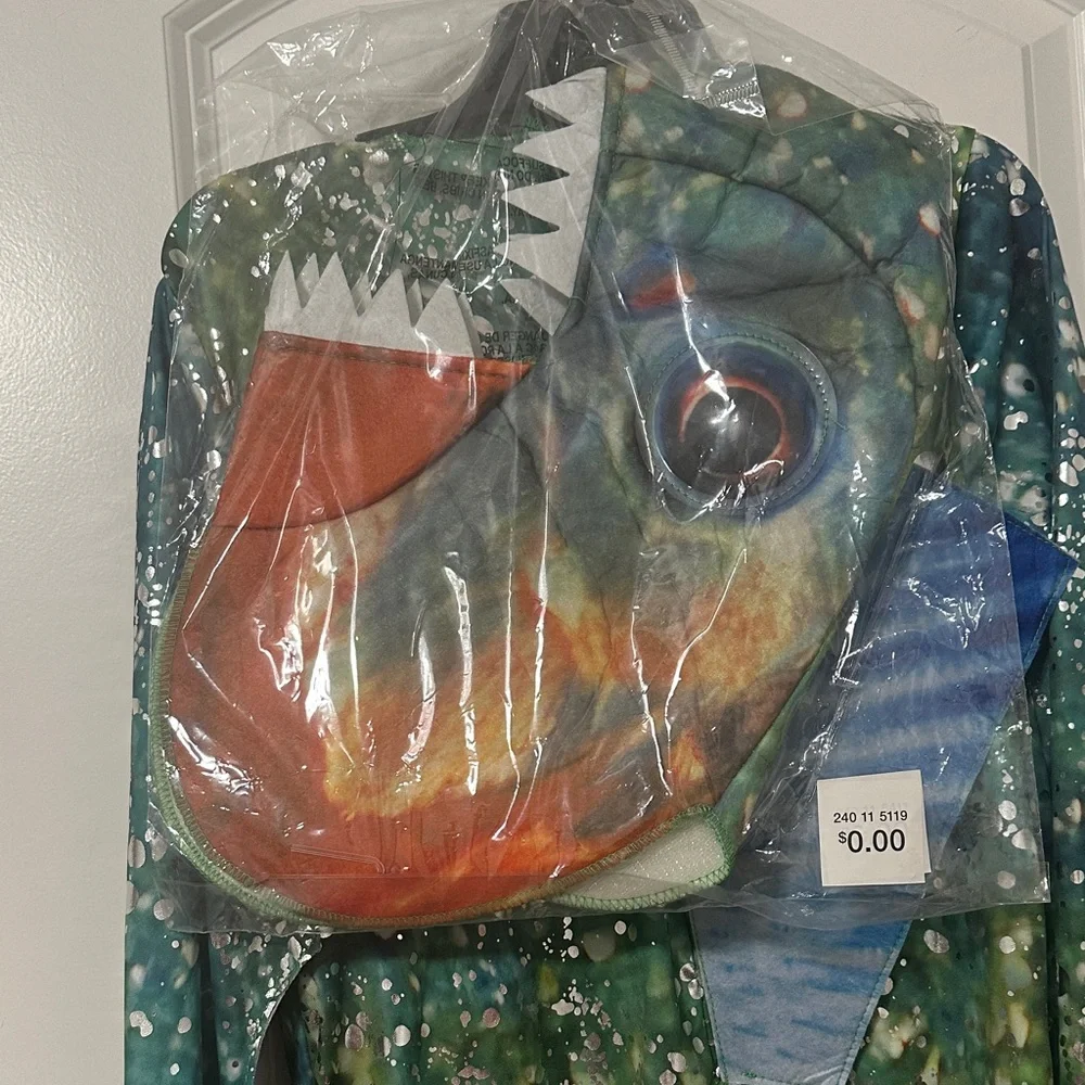 Green Piranha Costume for Kids - Picture 6 of 6